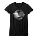 ZZ Top-Metal Logo-Black Ladies S/S Tshirt - Coastline Mall