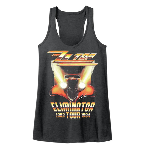 ZZ Top-Eliminator Tour-Dark Gray Heather Ladies Racerback - Coastline Mall