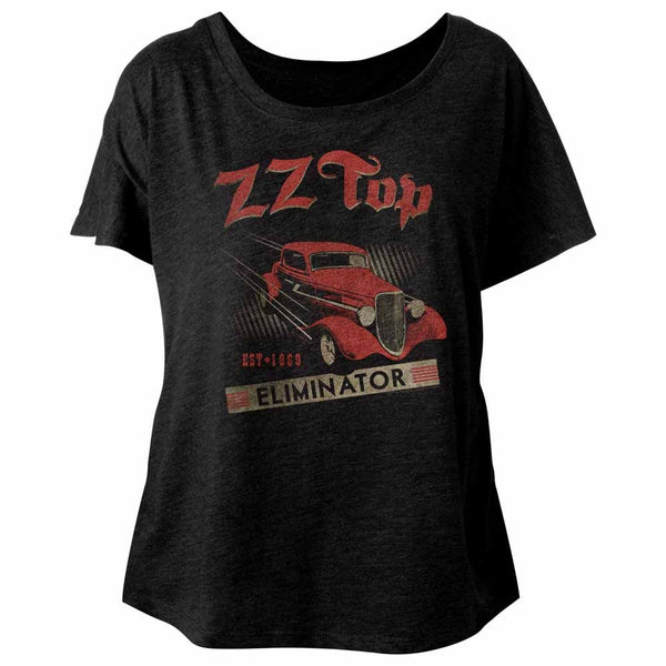 ZZ Top-Est 1969-Vintage Black Ladies S/S Dolman - Coastline Mall