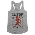 ZZ Top-Tonnage Tour-Gray Heather Ladies Racerback - Coastline Mall