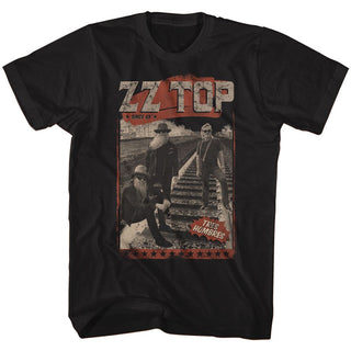 ZZ Top-Hombres Track-Black Adult S/S Tshirt - Coastline Mall