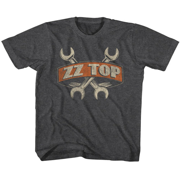 ZZ Top-Wrenches-Black Heather Toddler-Youth S/S Tshirt - Coastline Mall