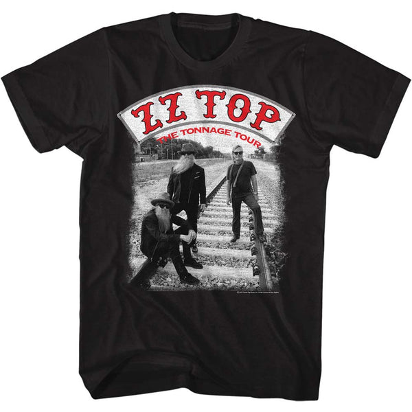 ZZ Top - Tonnage Tour | Black S/S Adult T-Shirt | Clothing, Shoes & Accessories:Adult Unisex Clothing:T-Shirts - Coastline Mall