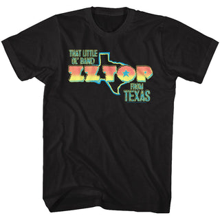 ZZ Top-Texas Band-Black Adult S/S Tshirt - Coastline Mall