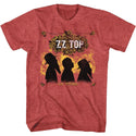 ZZ Top-La Futura-Red Heather Adult S/S Tshirt - Coastline Mall