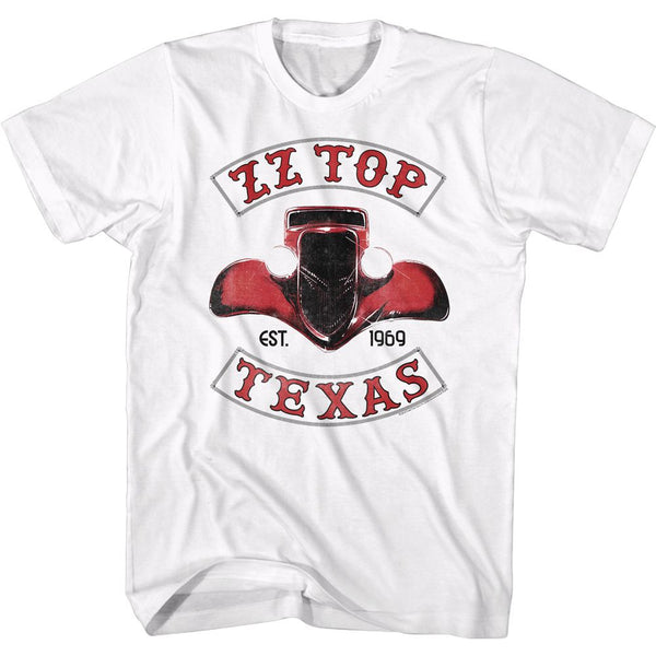 ZZ Top - ZZ Top Texas Logo White Adult Short Sleeve T-Shirt tee - Coastline Mall