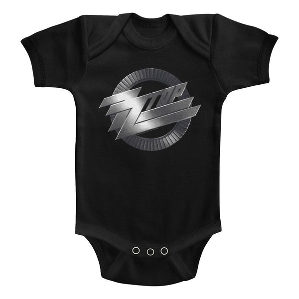 ZZ Top-Metal Logo-Black Infant S/S Bodysuit - Coastline Mall