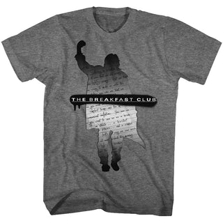 Breakfast Club-Silhouette Note-Graphite Heather Adult S/S Tshirt - Coastline Mall