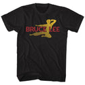 Bruce Lee-Flying Oval-Black Adult S/S Tshirt - Coastline Mall